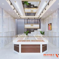 Chỉ với 30m2 sở hữu mẫu thiết kế nội thất tiệm vàng Cường Tuấn đẹp hiện đại